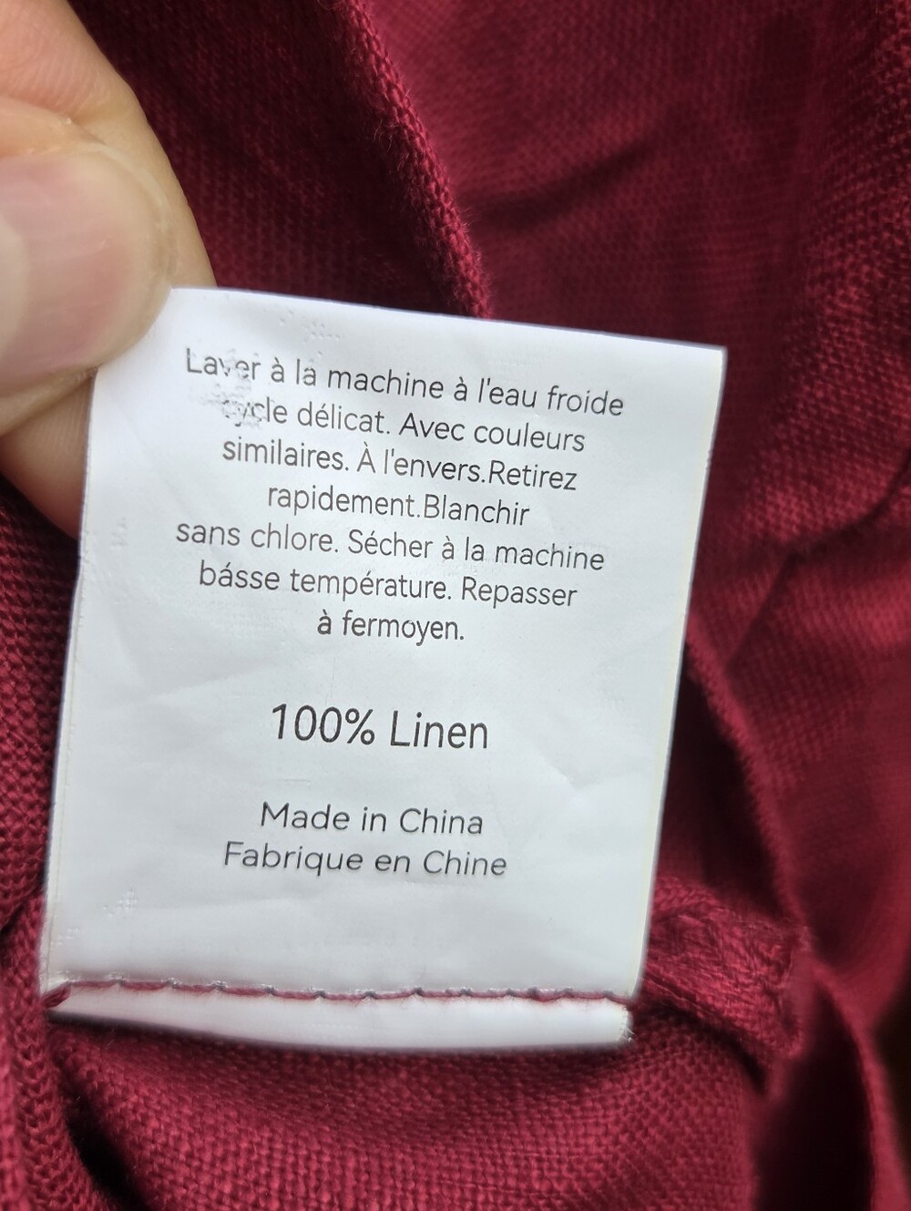 NWT Lintico Red 100% Linen Midi Tunic Dress XL Lagenlook Boho Coastal Grandma - Picture 6 of 14